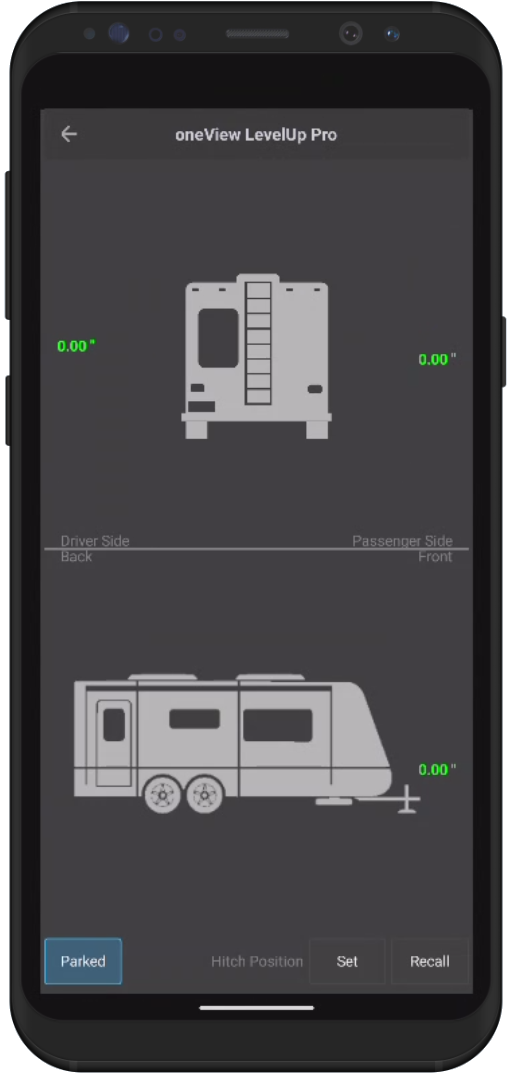 oneView levelling screen